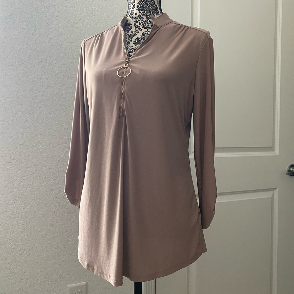 Elegant Taupe Women's Top